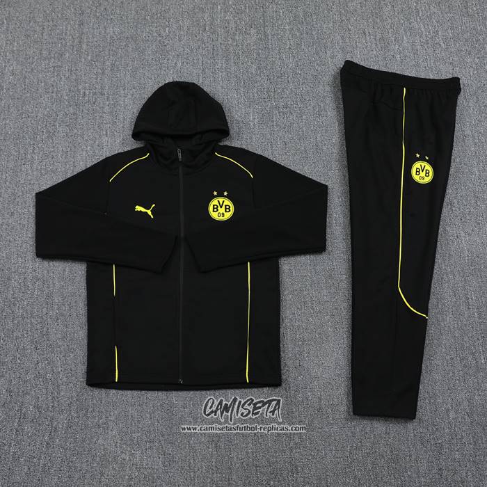 Chandal con Capucha del Borussia Dortmund 2024 Negro